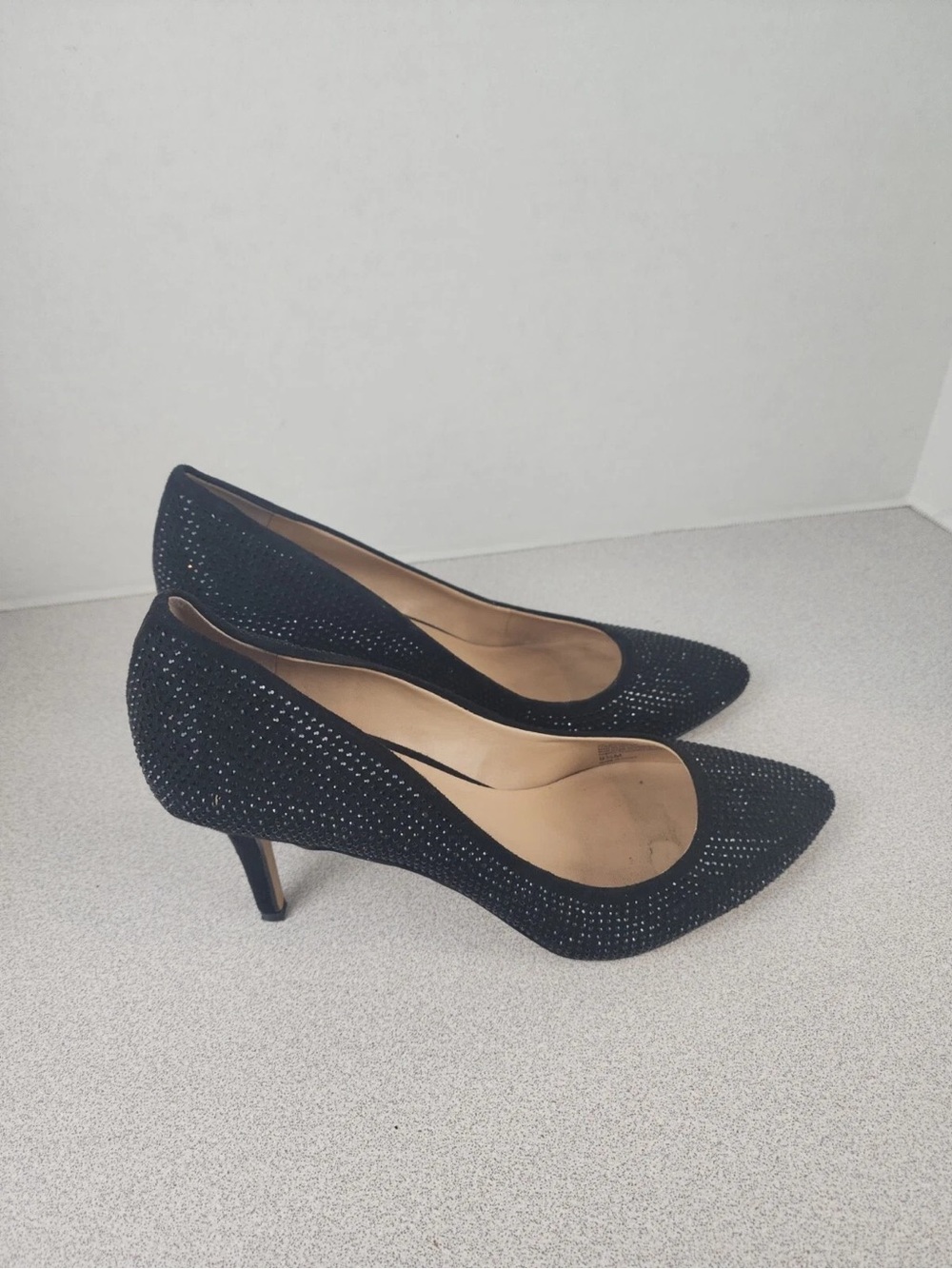 INC International Concepts Black Crystal Pointed-Toe Pumps - Picture 2 of 8